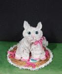 Carnation Flower White Cat Handcrafted - Arts & Crafts listing in Tampa