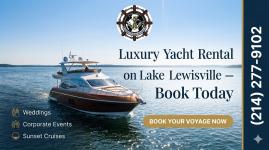 Luxury Yacht Rental on Lake Lewisville – Book Today - Events listing in Lewisville