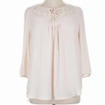 Lauren Conrad 3-4 sleeves, keyhole, lace up, tunic top, Light Pink - Women's Clothes listing in Manhattan
