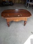 Antique 1950-1960 Solid Walnut, Oak & Bamboo Furniture - photo 2 / 6