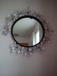 Antique 1950 Starburst Mother of Pearl & Solid Oak Mirrors - Antiques listing in Green Bay