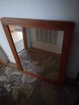 Antique 1950 Starburst Mother of Pearl & Solid Oak Mirrors - photo 2 / 2