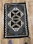 Handwoven Southwestern Geometric Rug – Black & Gray - photo 3 / 5