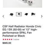 CSF High-Performance Half Radiator + SPAL Fan - Cars listing in Rochester